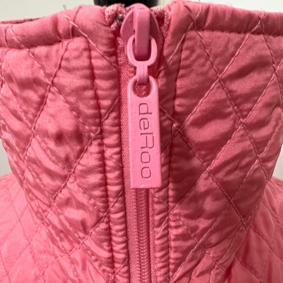 Debra DeRoo quilted 100% silk lightweight pink vest Size XL w/down/high collar - Picture 12 of 14